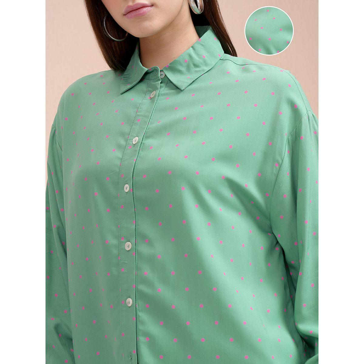 بلوزة كاجوال بطبعة نقاط بولكا طوكيو توكيز × ستايلي-women-clothing-shirtsandblouses-shirts-image-5