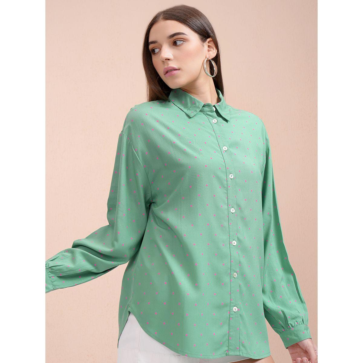 بلوزة كاجوال بطبعة نقاط بولكا طوكيو توكيز × ستايلي-women-clothing-shirtsandblouses-shirts-image-6