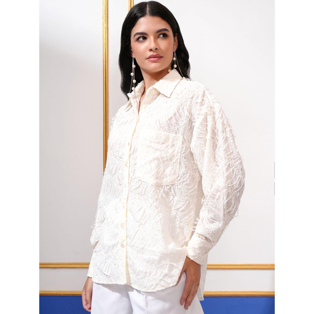 Tokyo Talkies X Styli Textured Regular Fit Self Design Collared Shirt-women-clothing-shirtsandblouses-shirts-image-4