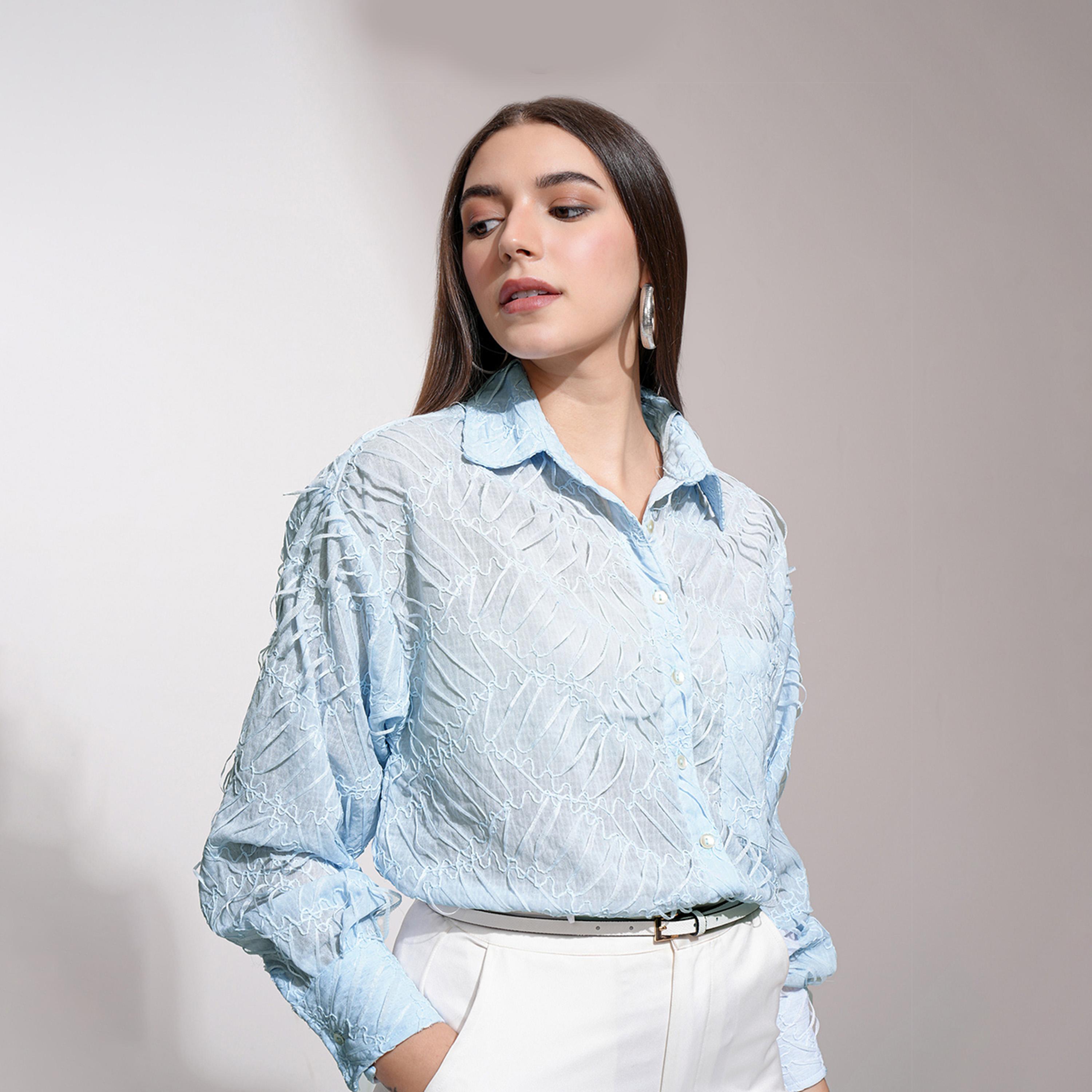 طوكيو توكيز ستايلي - قميص طويل ذو قصة عادية-women-clothing-shirtsandblouses-shirts-image-3