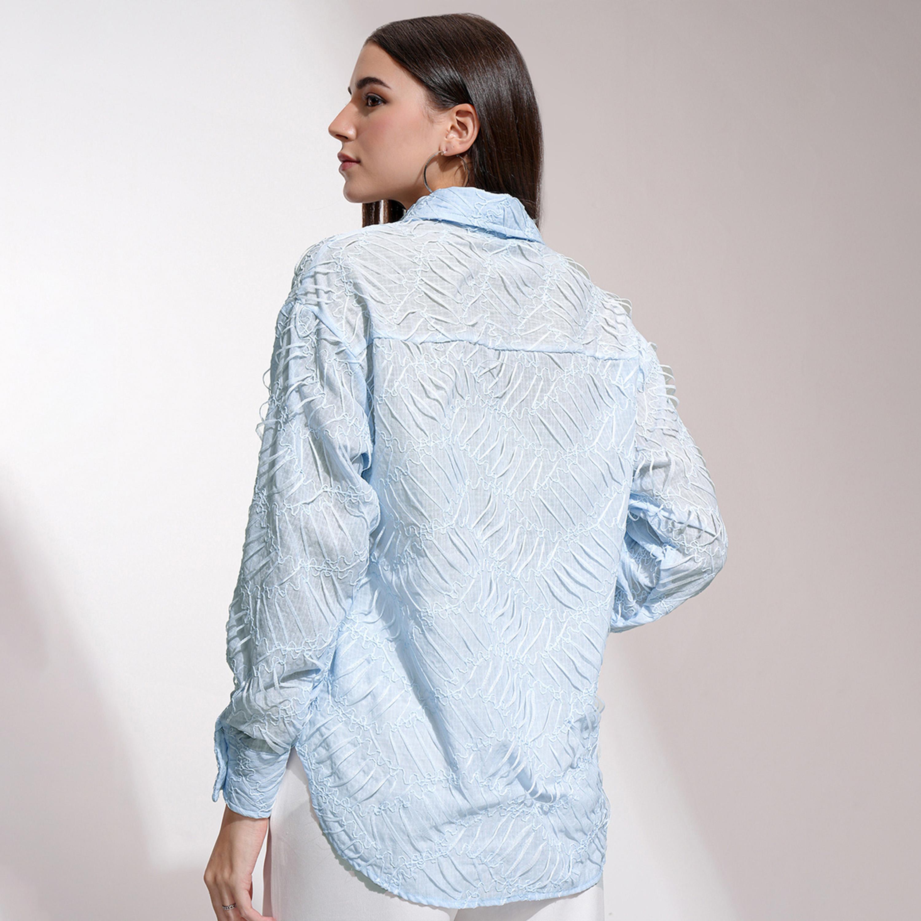 طوكيو توكيز ستايلي - قميص طويل ذو قصة عادية-women-clothing-shirtsandblouses-shirts-image-4