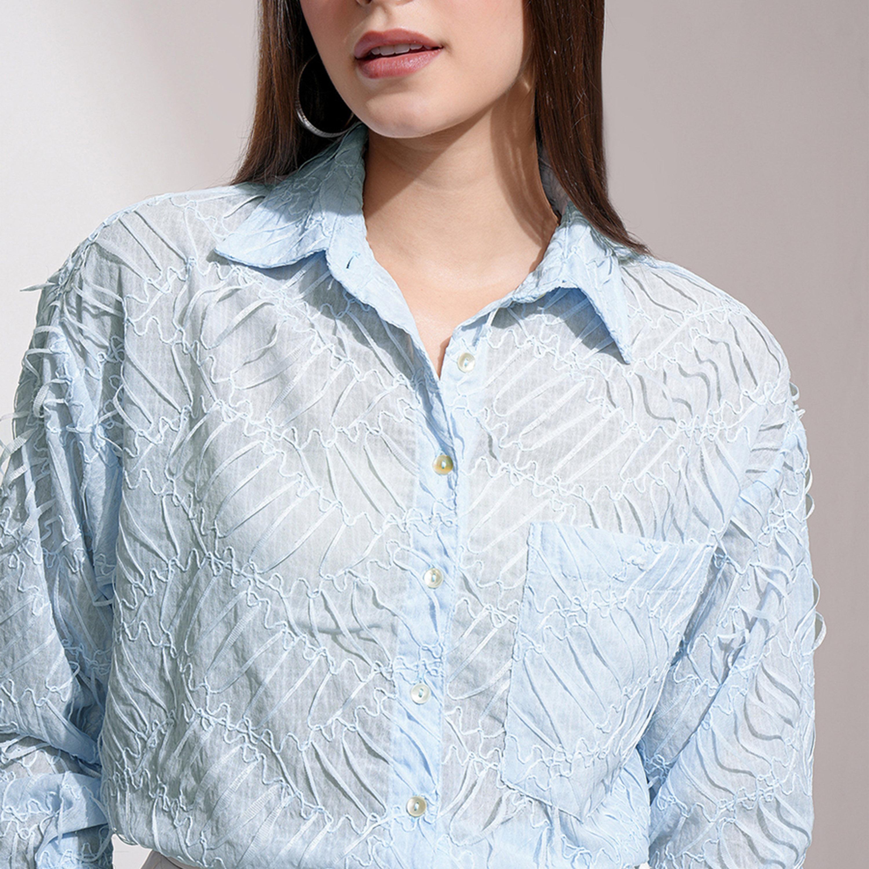 طوكيو توكيز ستايلي - قميص طويل ذو قصة عادية-women-clothing-shirtsandblouses-shirts-image-5