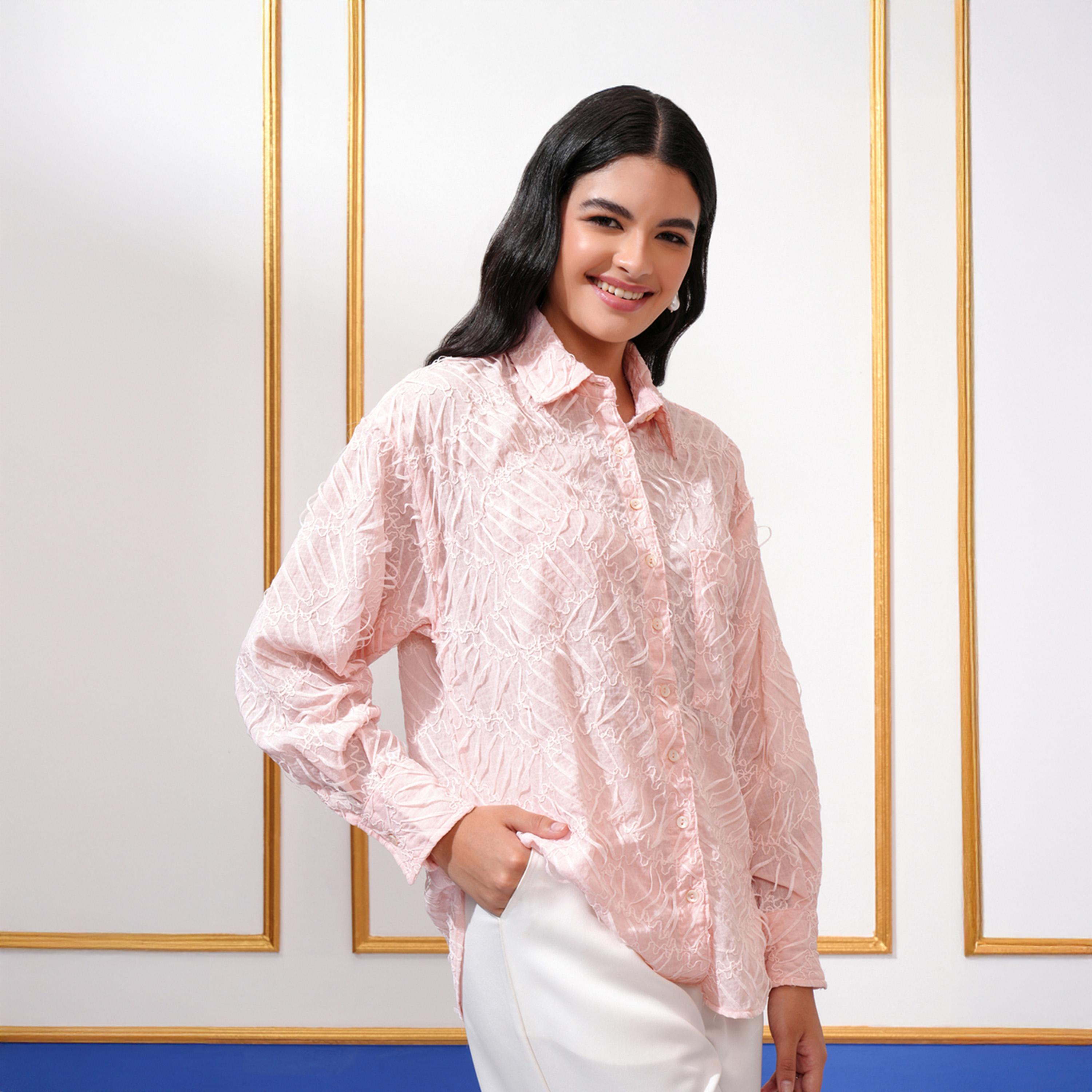 طوكيو توكيز ستايلي - قميص طويل ذو قصة عادية-women-clothing-shirtsandblouses-shirts-image-1