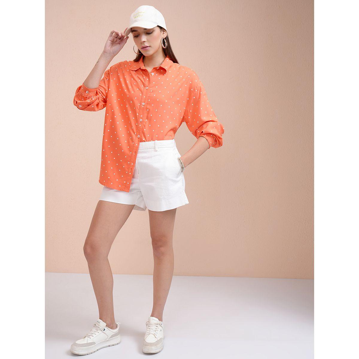 Tokyo Talkies X Styli Polka Dot Printed Oversized Shirt-women-clothing-shirtsandblouses-shirts-image-2
