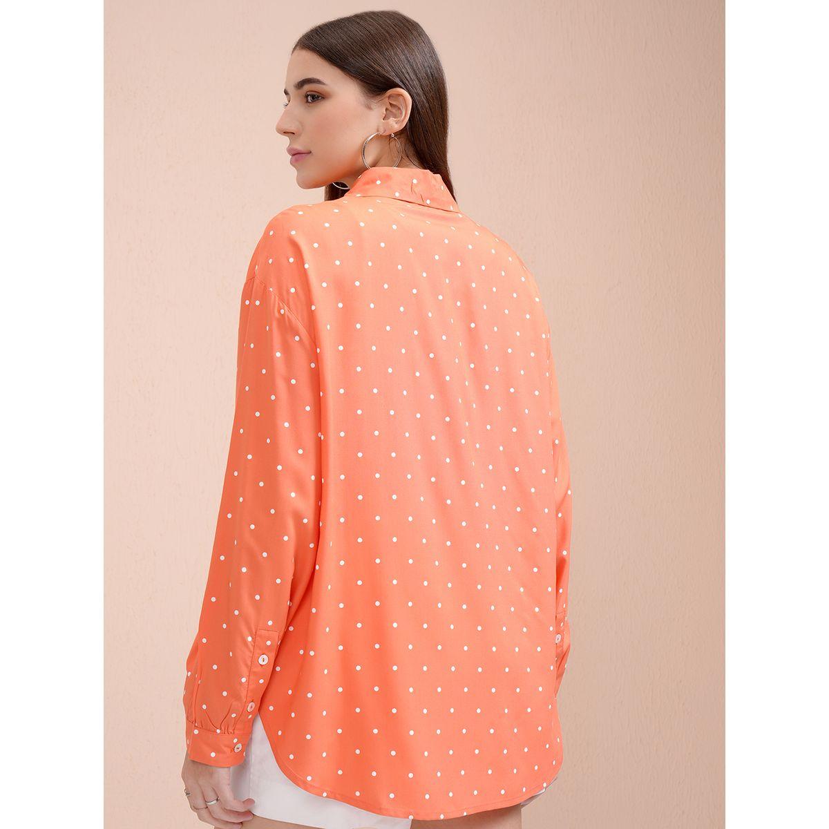 Tokyo Talkies X Styli Polka Dot Printed Oversized Shirt-women-clothing-shirtsandblouses-shirts-image-3