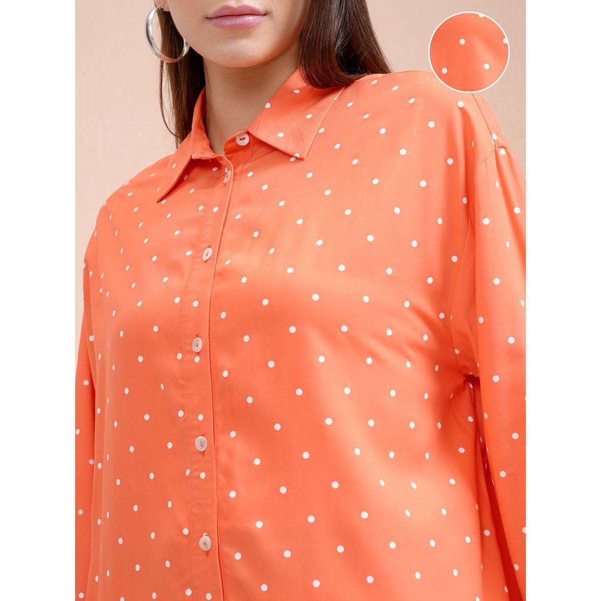 Tokyo Talkies X Styli Polka Dot Printed Oversized Shirt-women-clothing-shirtsandblouses-shirts-image-5
