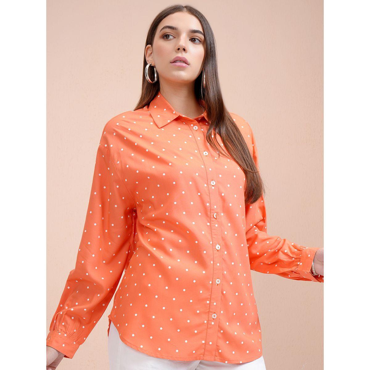 Tokyo Talkies X Styli Polka Dot Printed Oversized Shirt-women-clothing-shirtsandblouses-shirts-image-6