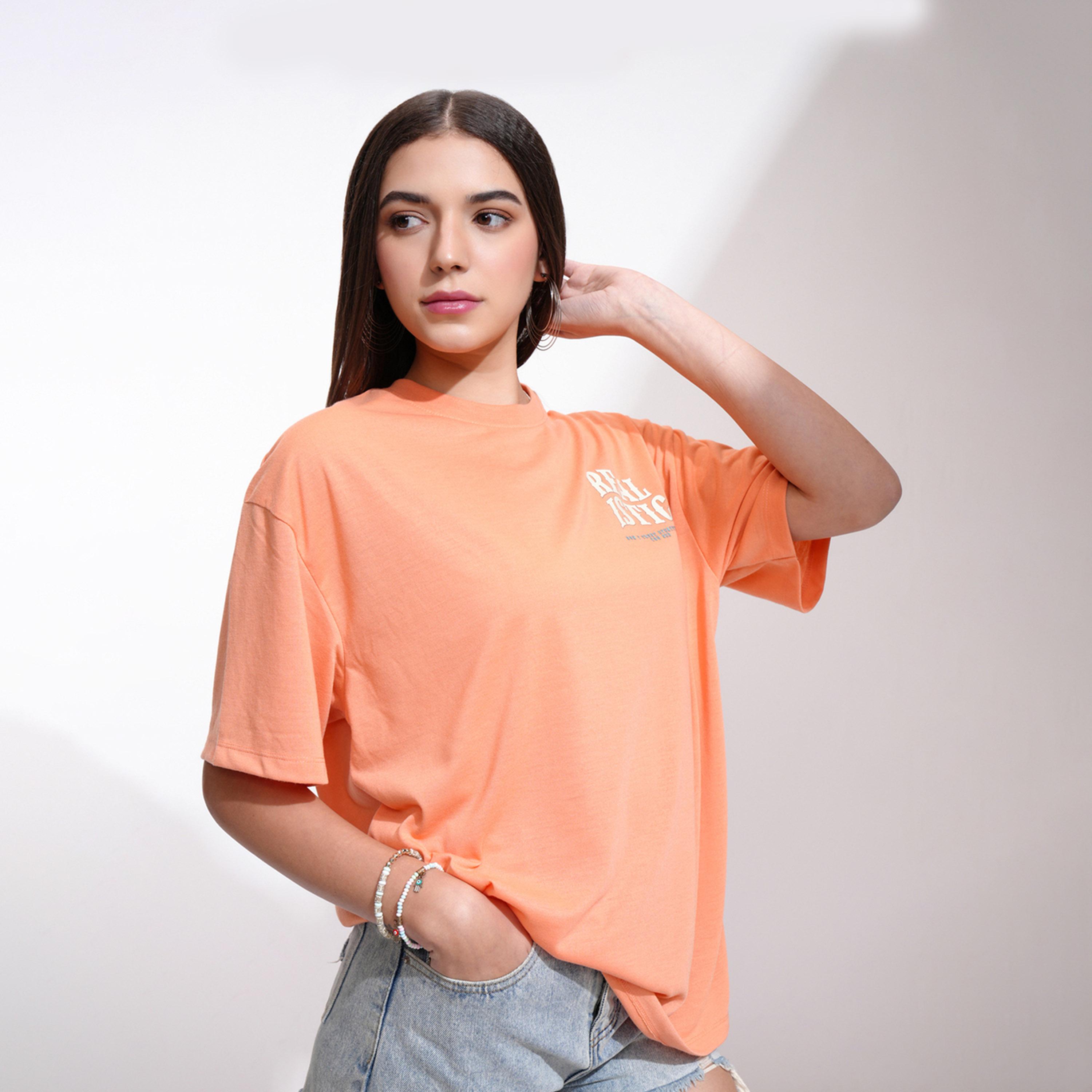 Tokyo Talkies X Styli Graphic Print Round Neck Oversized T-Shirt-women-clothing-tshirts-image-1