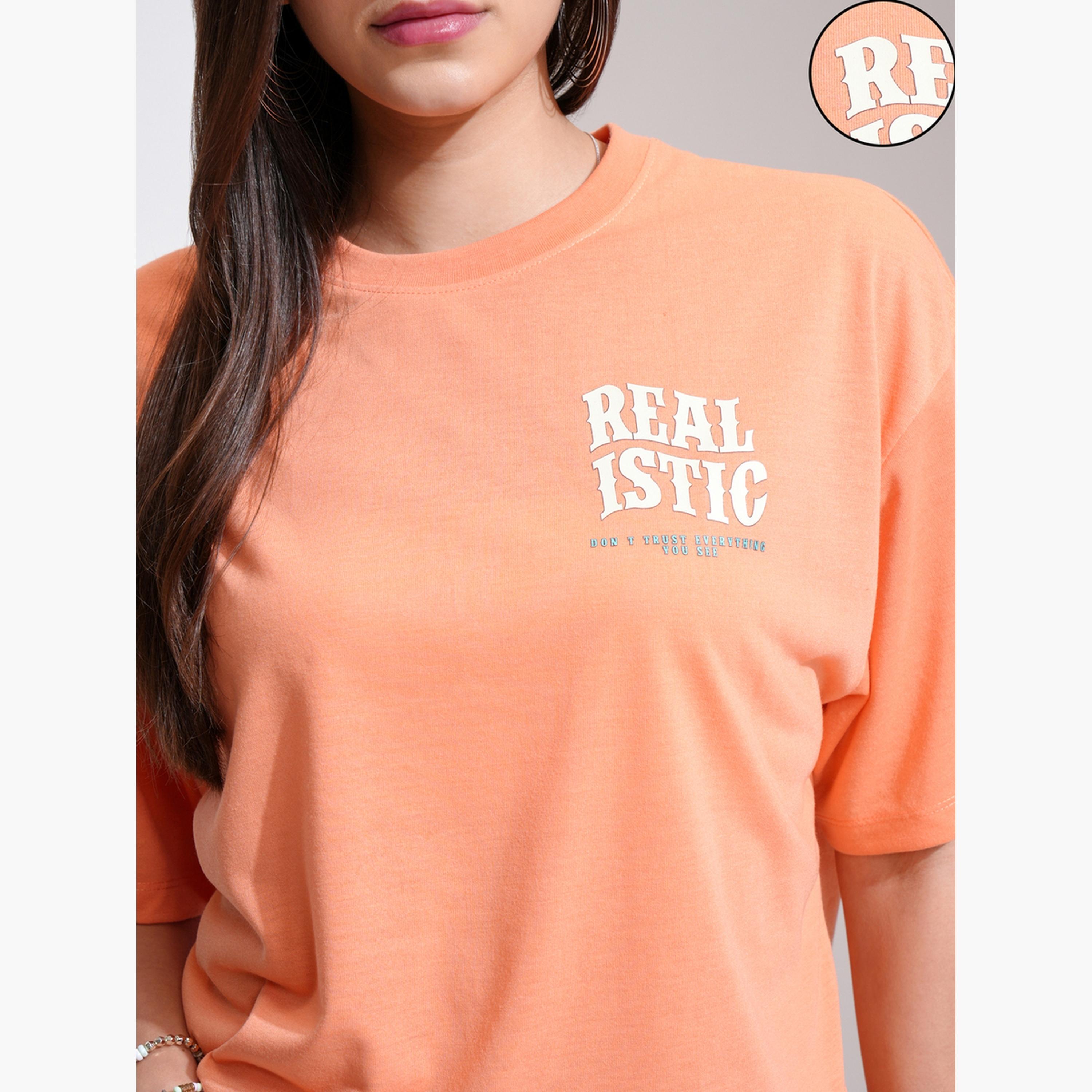 Tokyo Talkies X Styli Graphic Print Round Neck Oversized T-Shirt-women-clothing-tshirts-image-5
