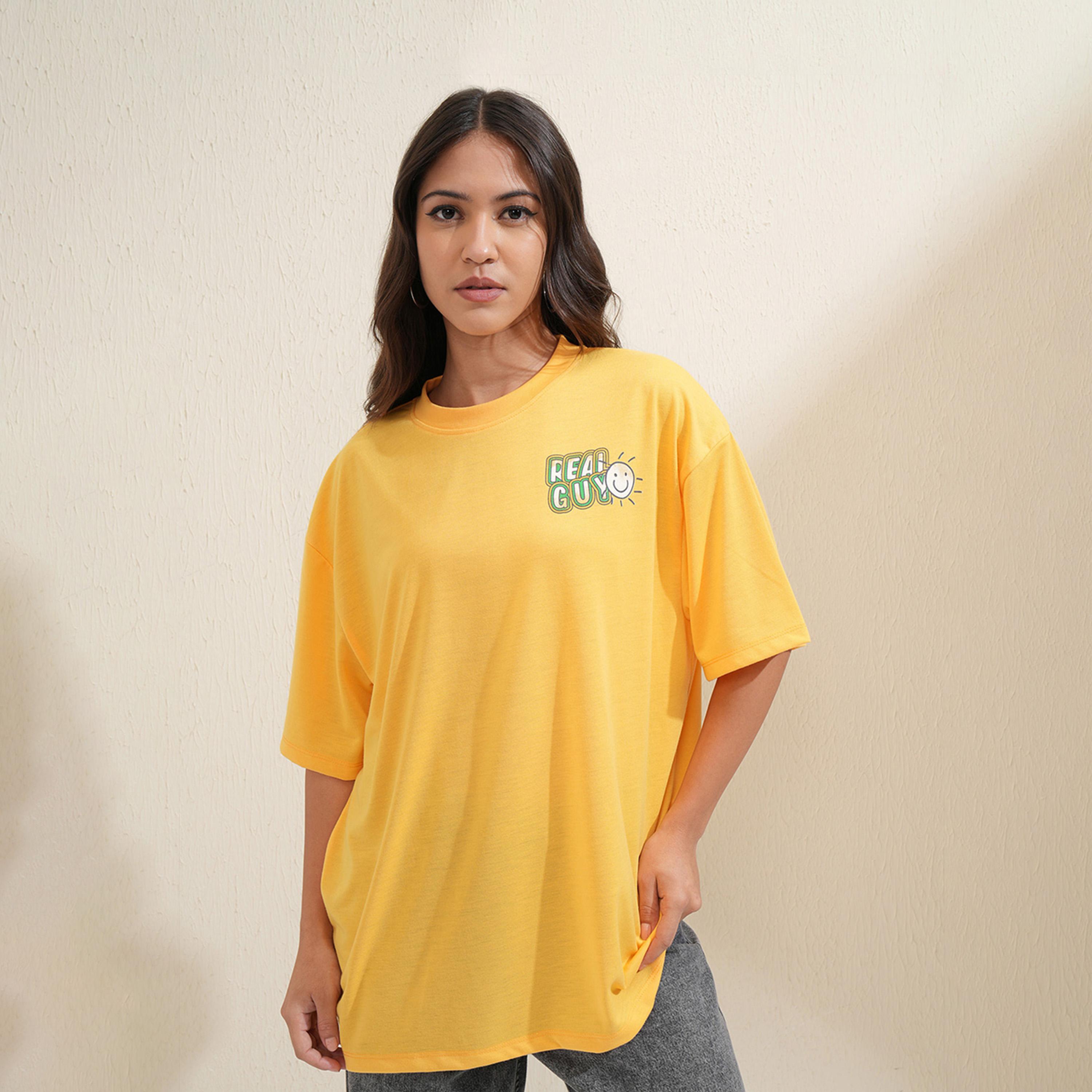 طوكيو توكيز ستايلي - تي شيرت كبير الحجم برقبة دائرية وطبعة جرافيكية-women-clothing-tshirts-image-1