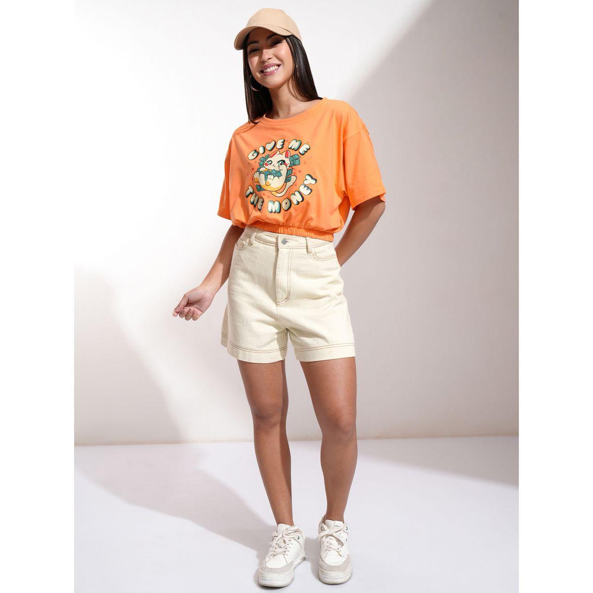 تيشيرت بطبعة جرافيك وقصة بوكسي-women-clothing-tshirts-image-2