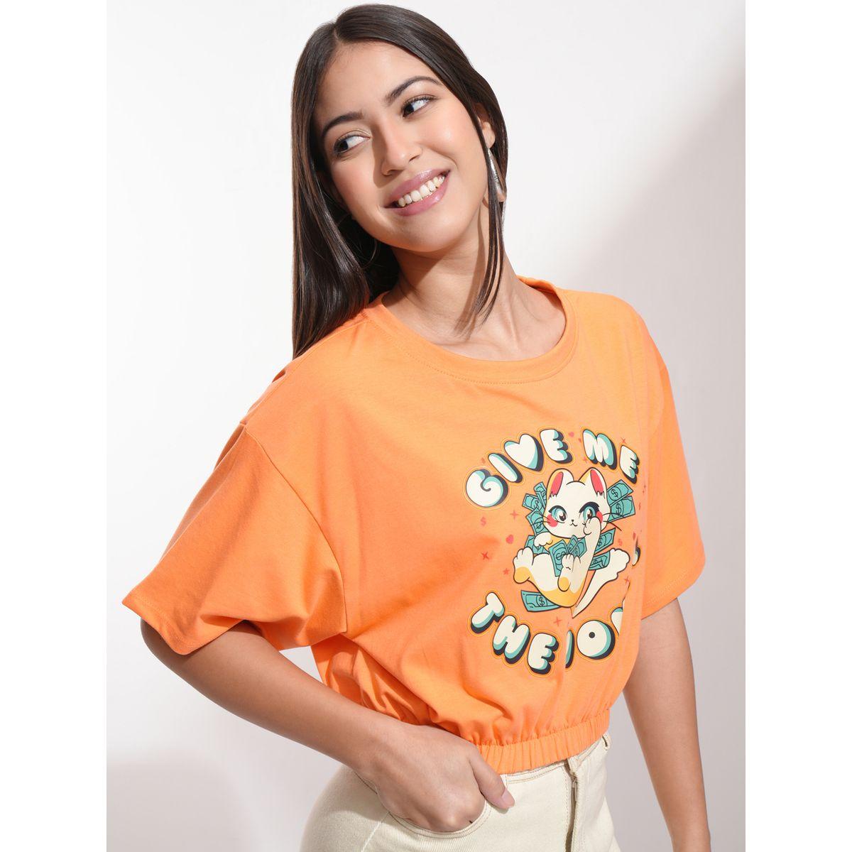 تيشيرت بطبعة جرافيك وقصة بوكسي-women-clothing-tshirts-image-6