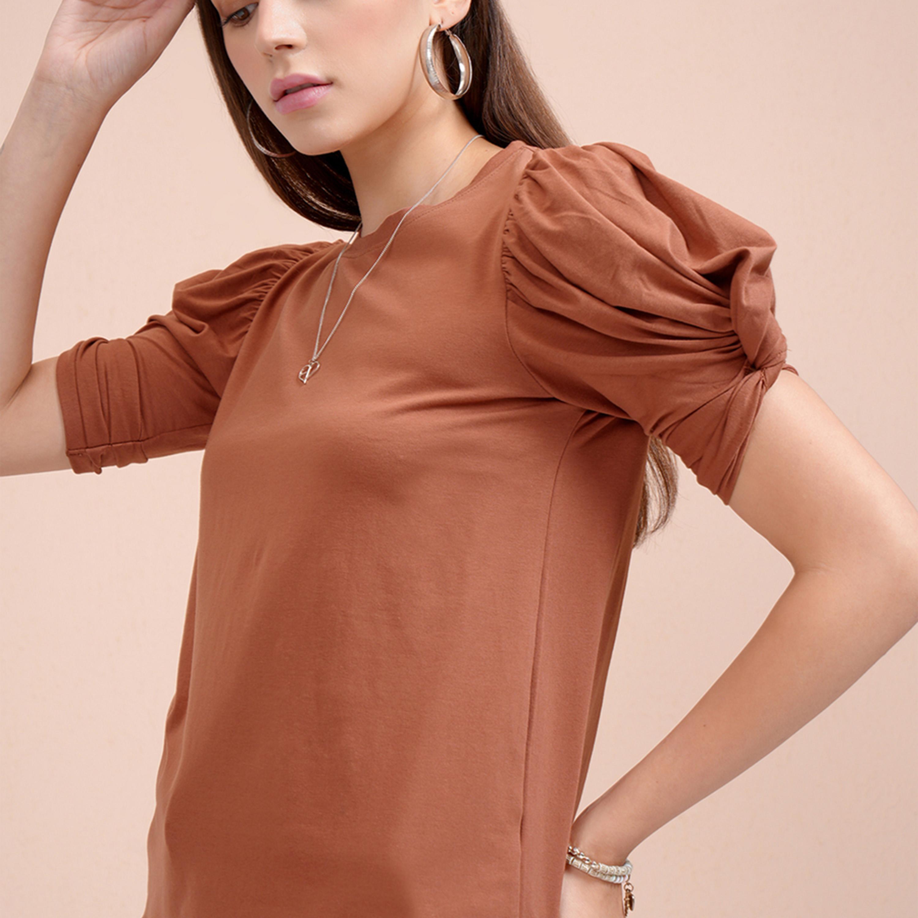 طوكيو توكيز × ستايلي - تي شيرت بأكمام منفوخة وقصة ضيقة-women-clothing-tshirts-image-3