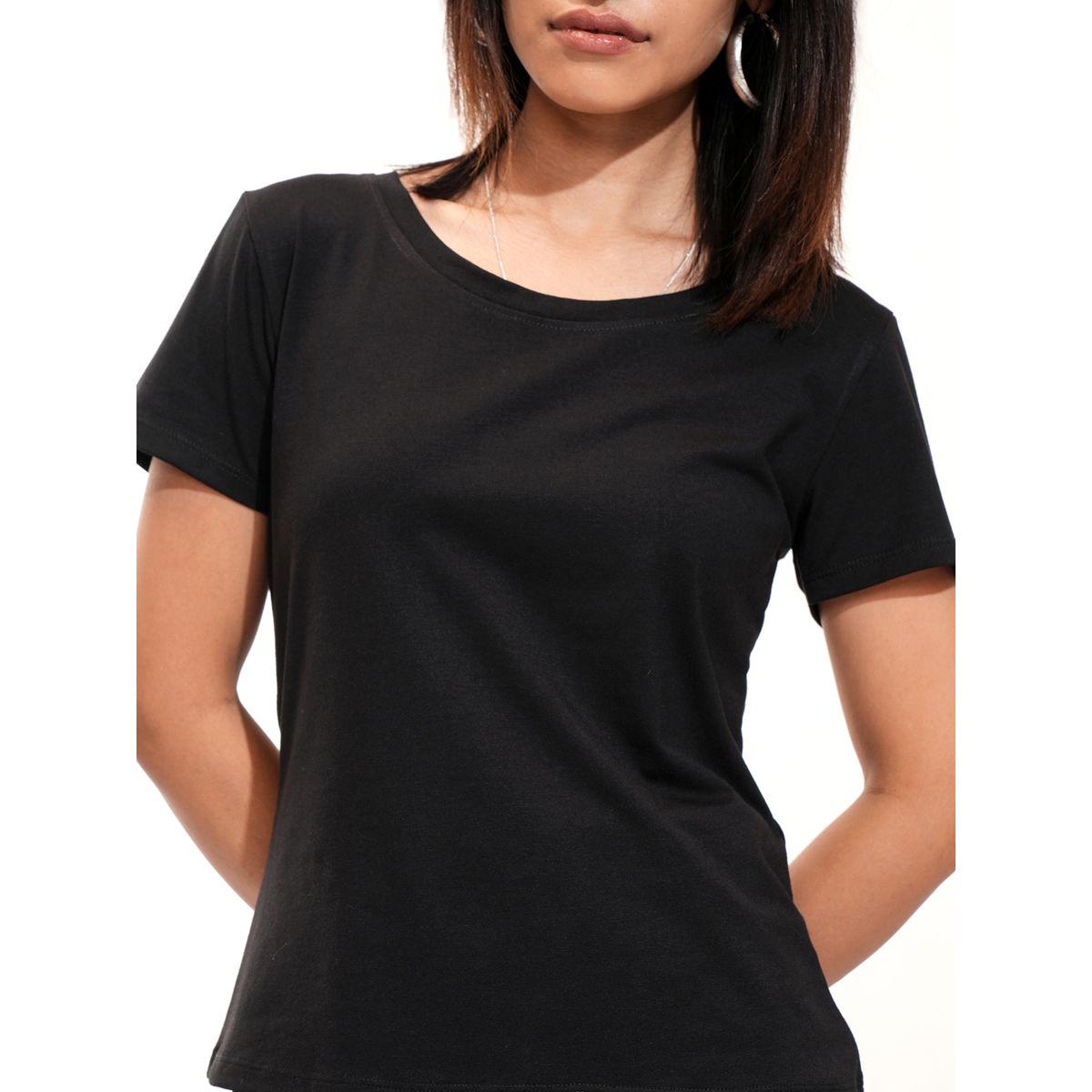 Tokyo Talkies X Styli Solid Round Neck Regular Fit T-Shirt-women-clothing-tshirts-image-5