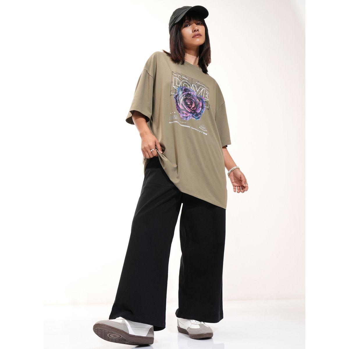 Tokyo Talkies X Styli Graphic Print Drop Shoulder Oversized T-Shirt-women-clothing-tshirts-image-2
