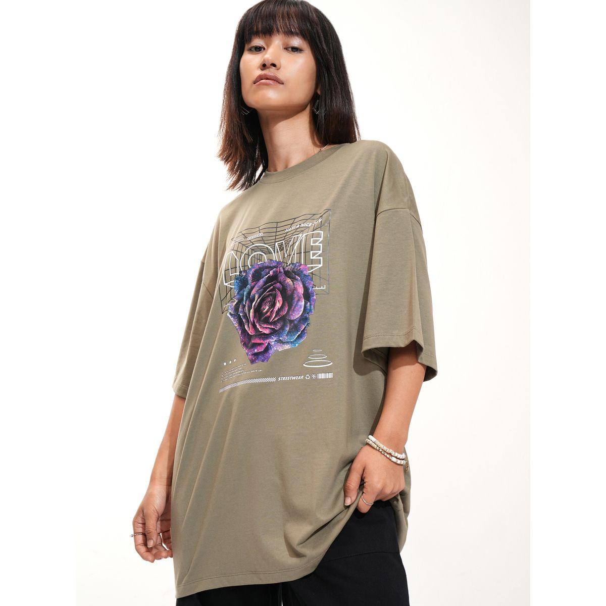 Tokyo Talkies X Styli Graphic Print Drop Shoulder Oversized T-Shirt-women-clothing-tshirts-image-4
