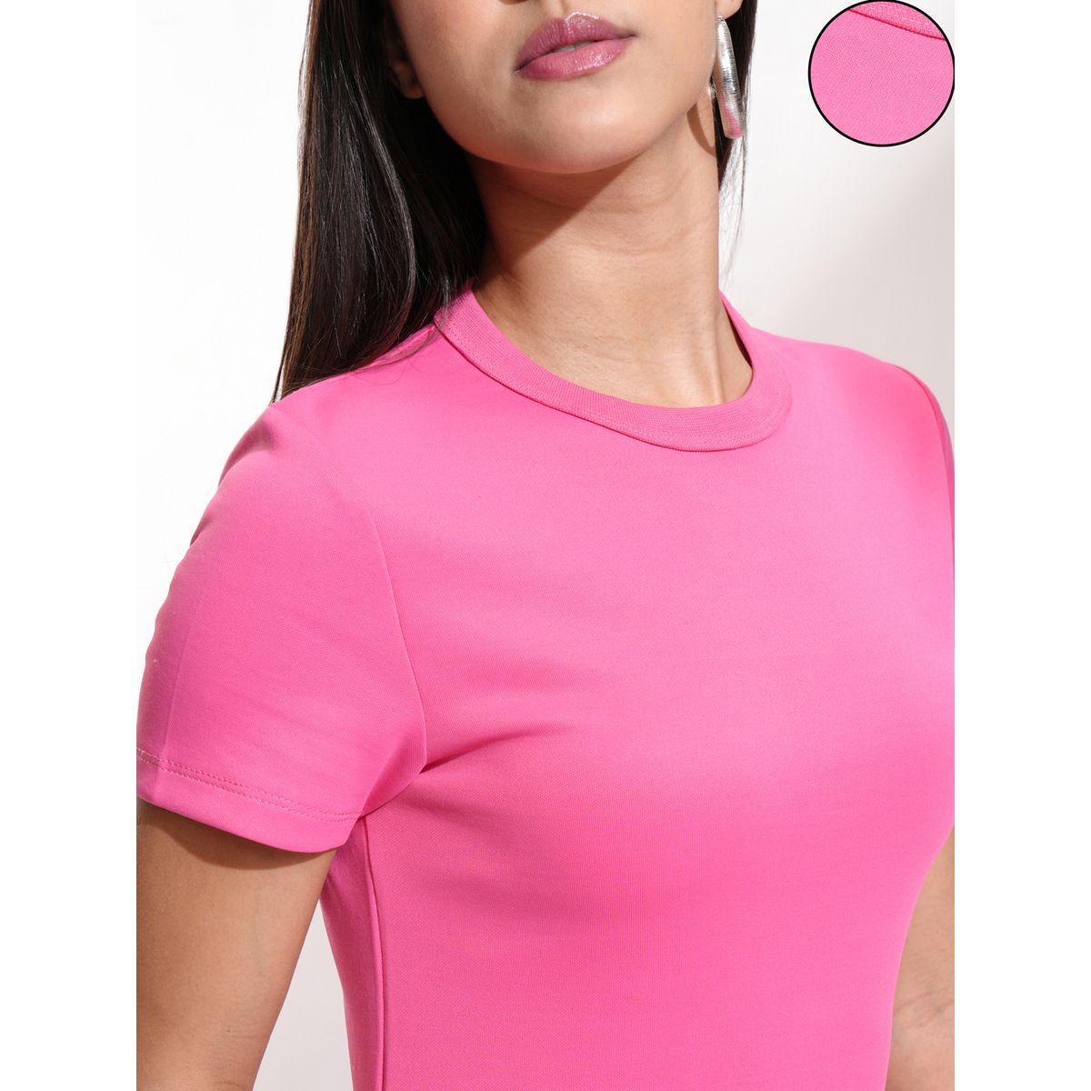تيشيرت سادة بياقة دائرية وقصة سليم فيت طوكيو توكيز × ستايلي-women-clothing-tshirts-image-5