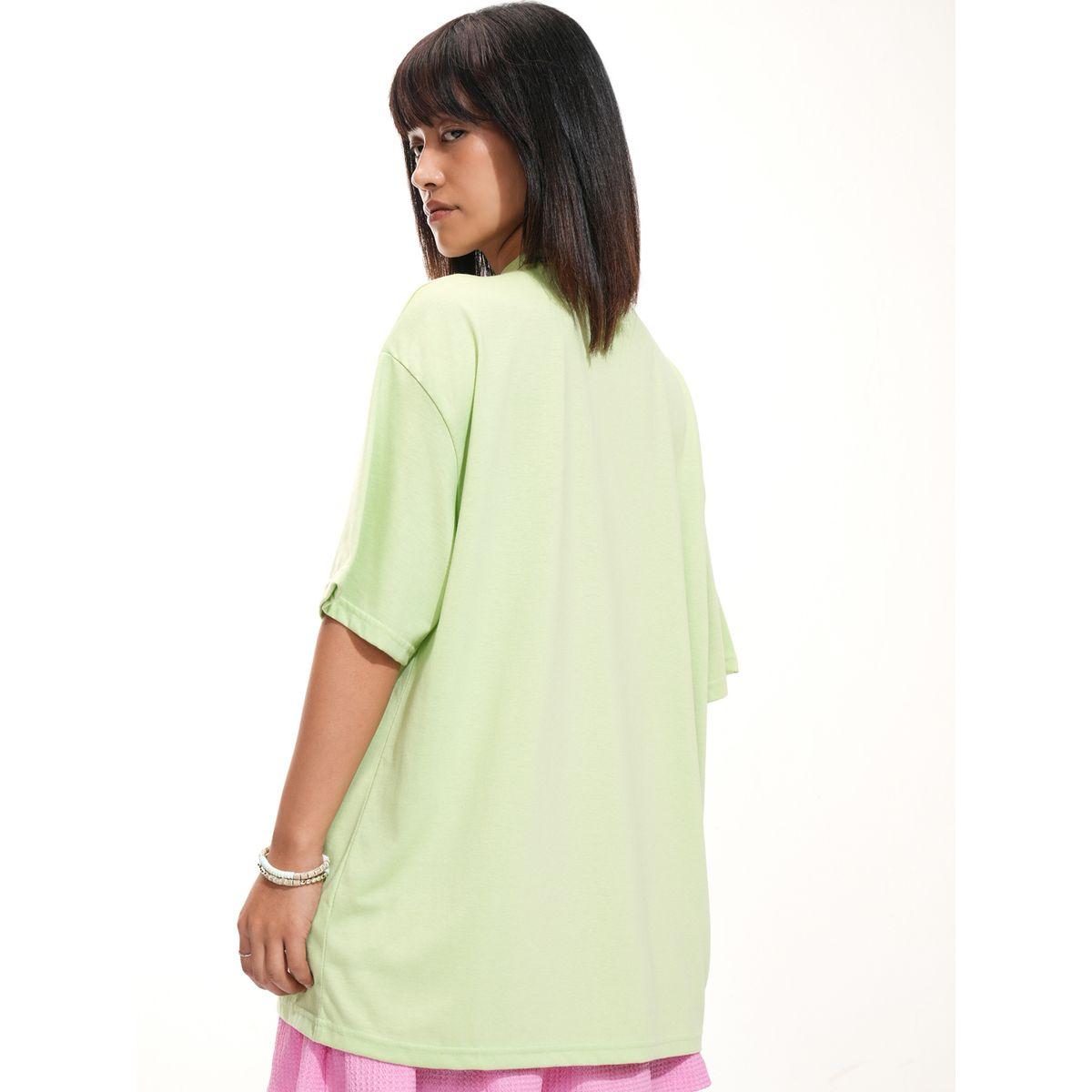 Slogan Print Drop Shoulder Oversized T-Shirt-women-clothing-tshirts-image-3