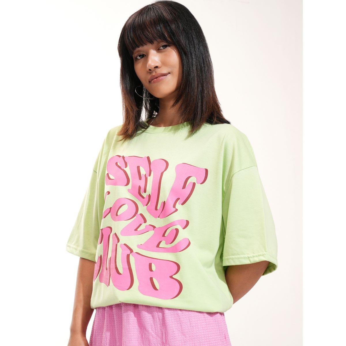 Slogan Print Drop Shoulder Oversized T-Shirt-women-clothing-tshirts-image-4
