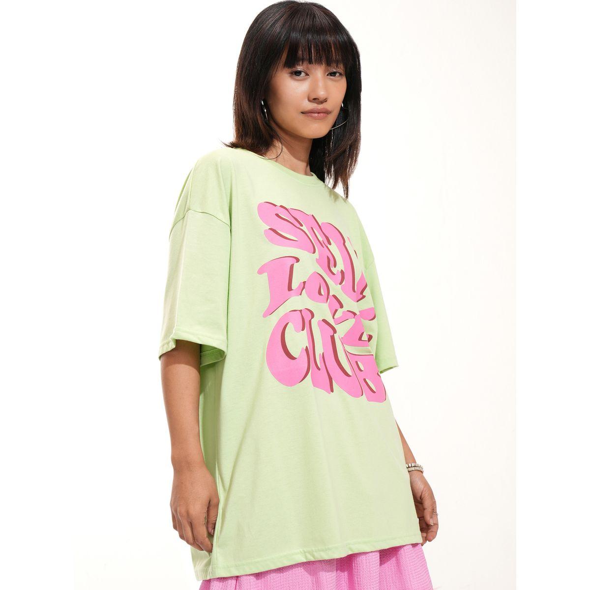 Slogan Print Drop Shoulder Oversized T-Shirt-women-clothing-tshirts-image-6