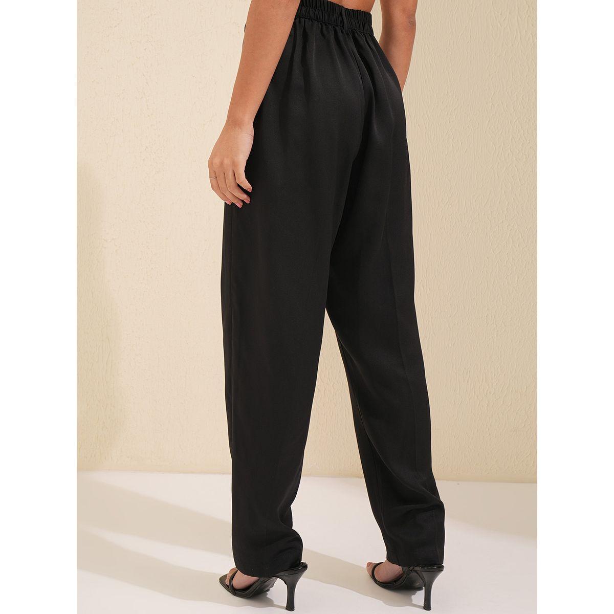 بنطال بكسرات وقصة عادية مع خصر متوسط طوكيو توكيز × ستايلي-women-clothing-bottoms-trousers-image-3