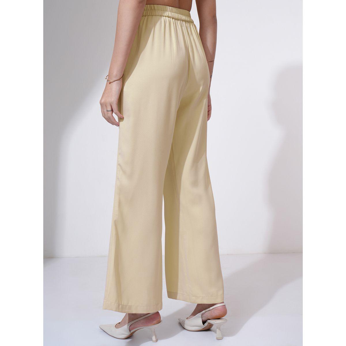 بنطال بخصر متوسط وحافة واسعة طوكيو توكيز × ستايلي-women-clothing-bottoms-trousers-image-3