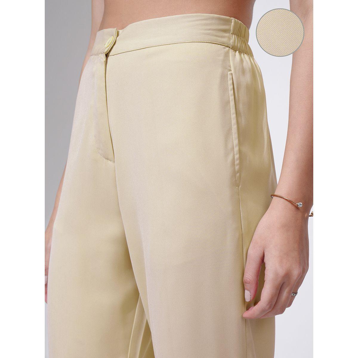 بنطال بخصر متوسط وحافة واسعة طوكيو توكيز × ستايلي-women-clothing-bottoms-trousers-image-5
