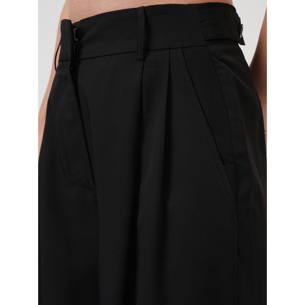 Tokyo Talkies X Styli Mid Rise Wide Leg Flared Pleated Trousers-women-clothing-bottoms-trousers-image-5