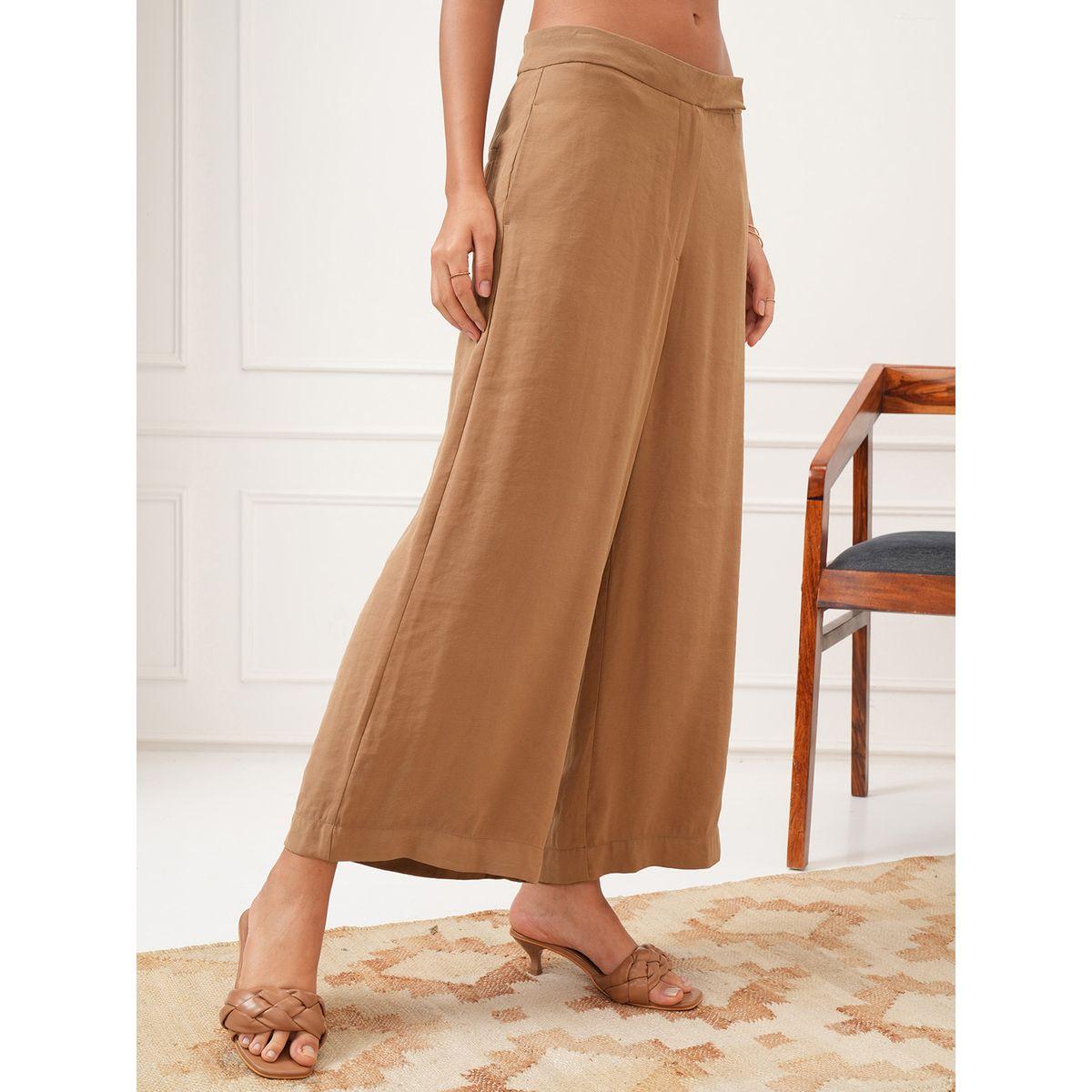 Tokyo Talkies X Styli Solid Mid Rise Wide Leg Trousers-women-clothing-bottoms-trousers-image-6