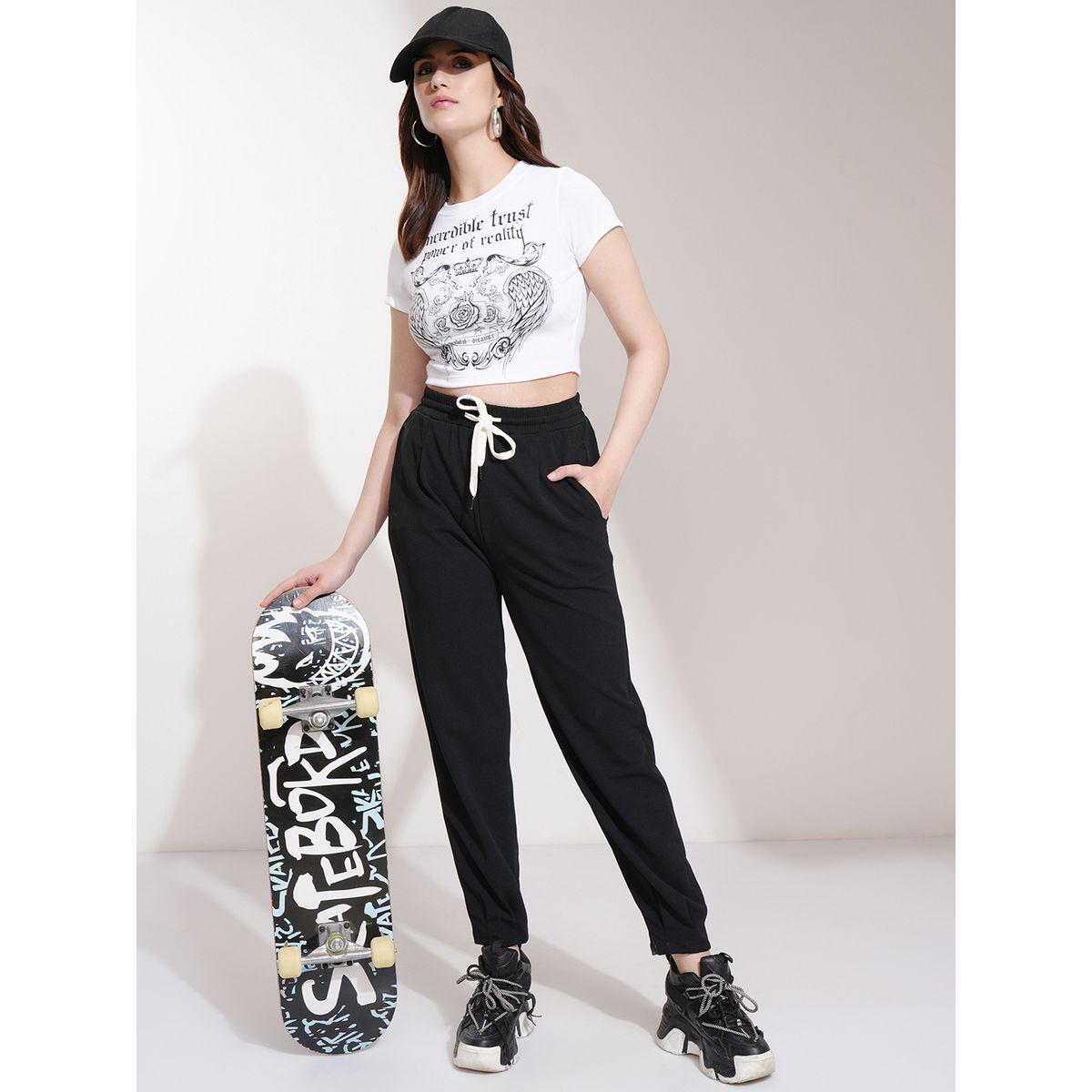 جوغر بخصر متوسط وقصة عادية مع أربطة طوكيو توكيز × ستايلي-women-clothing-bottoms-joggers-image-2