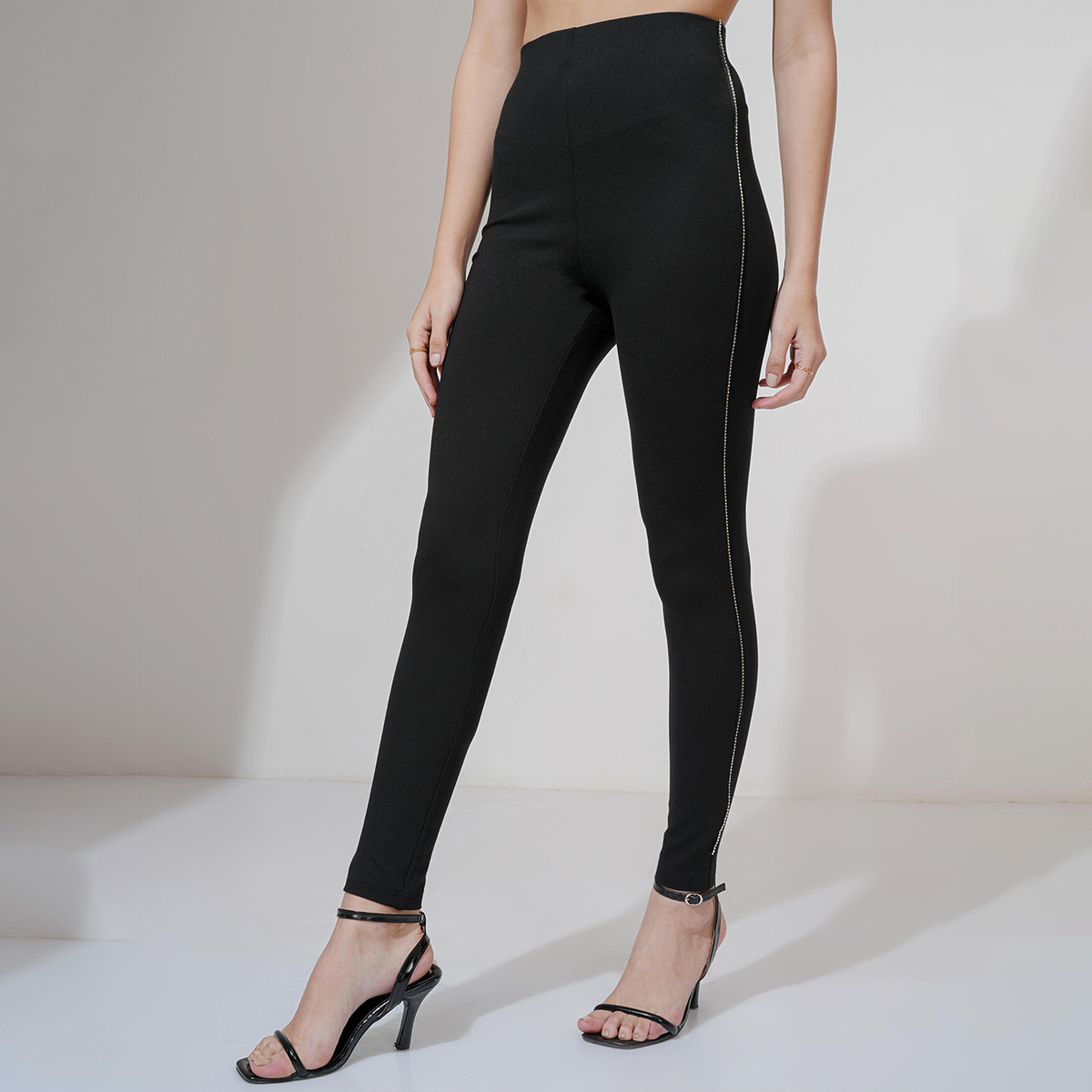 Tokyo Talkies X Styli Mid Rise Slim Fit Trousers-women-clothing-bottoms-trousers-image-1