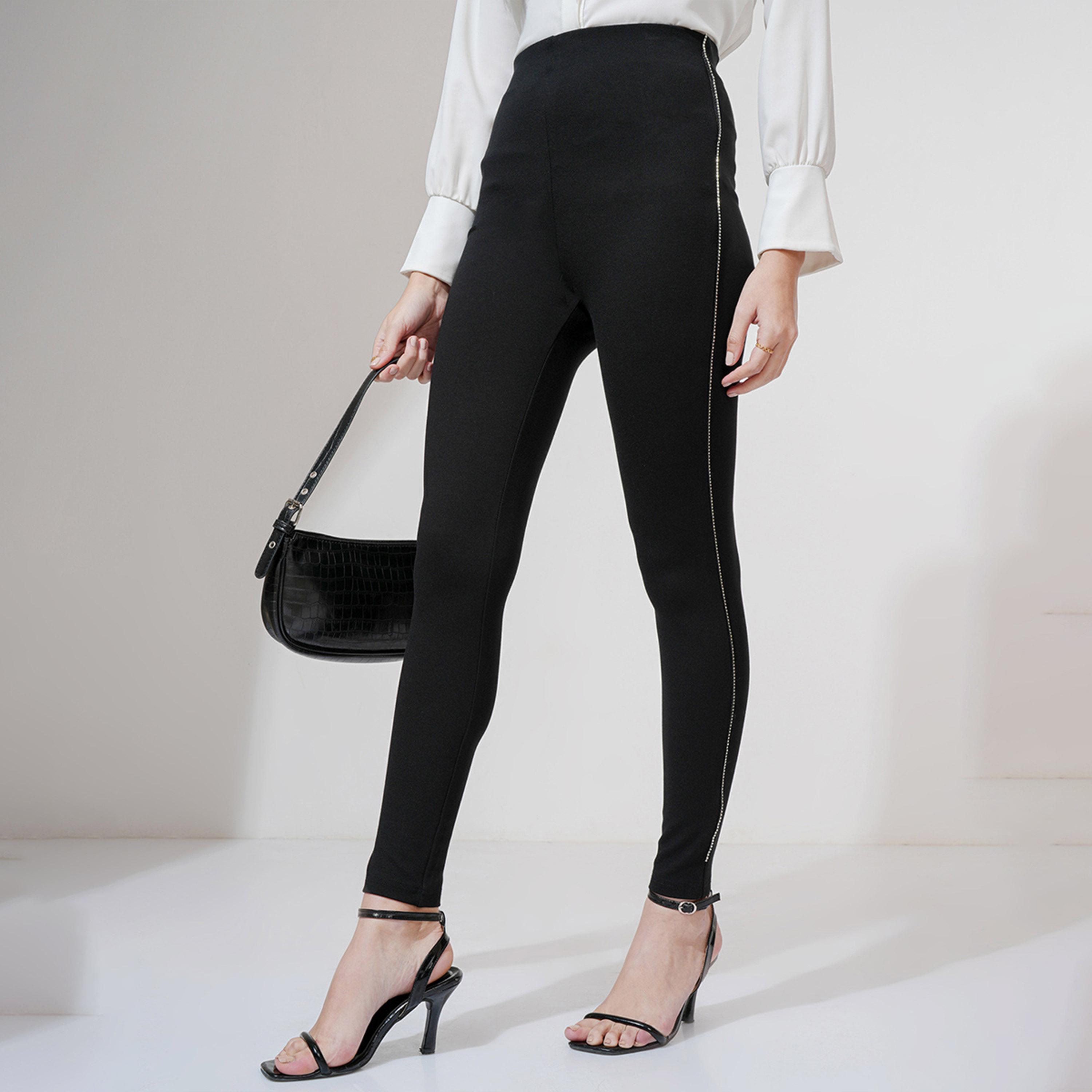 Tokyo Talkies X Styli Mid Rise Slim Fit Trousers-women-clothing-bottoms-trousers-image-4