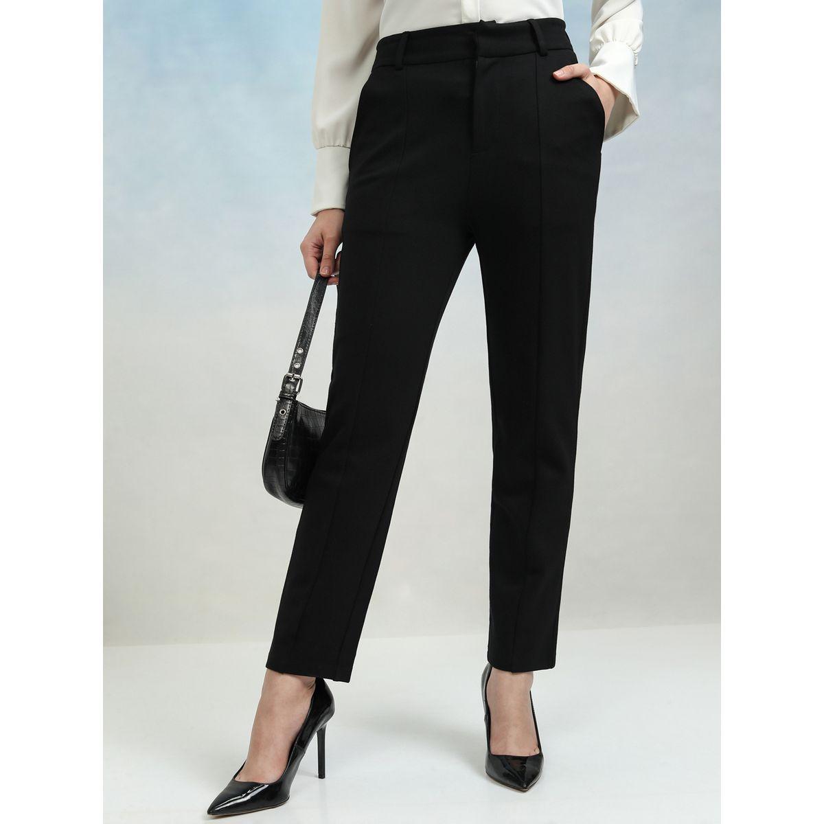 بنطال بقصة مستدقة وخصر متوسط طوكيو توكيز × ستايلي-women-clothing-bottoms-trousers-image-1