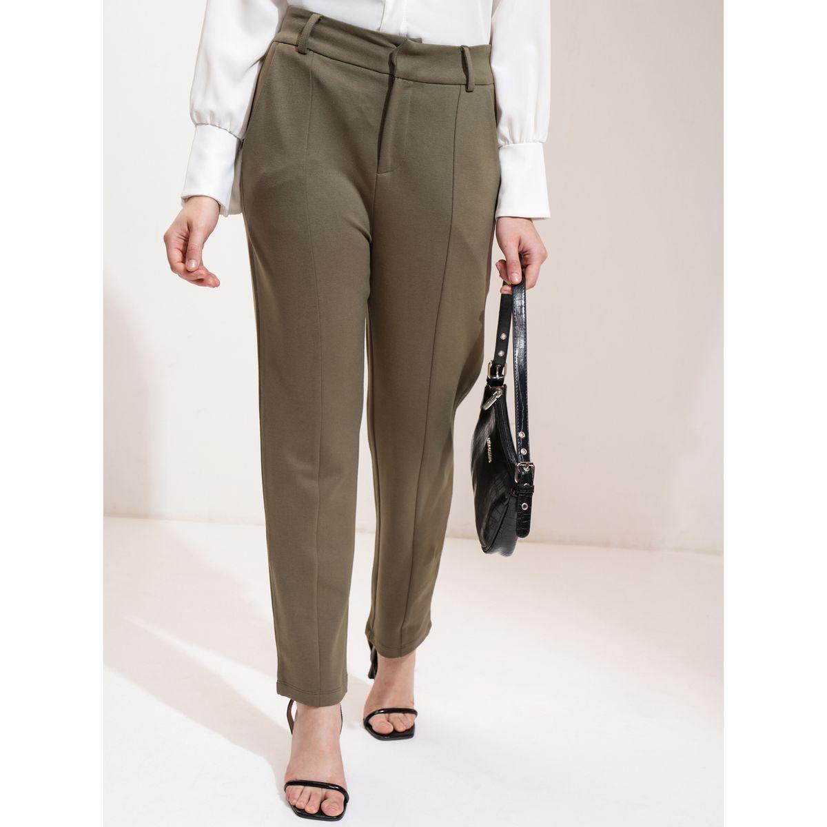 بنطال بقصة مستدقة وخصر متوسط طوكيو توكيز × ستايلي-women-clothing-bottoms-trousers-image-1