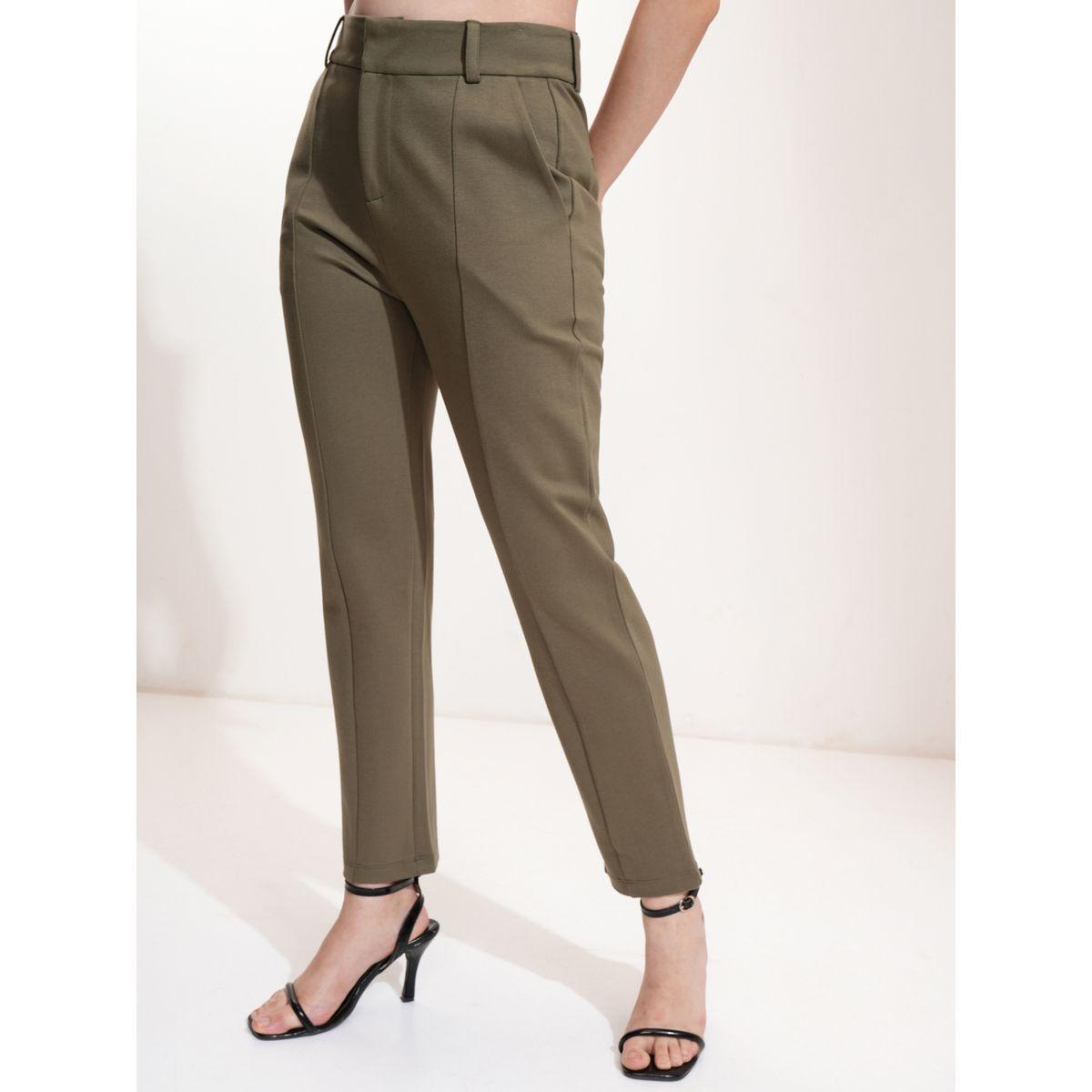 بنطال بقصة مستدقة وخصر متوسط طوكيو توكيز × ستايلي-women-clothing-bottoms-trousers-image-4