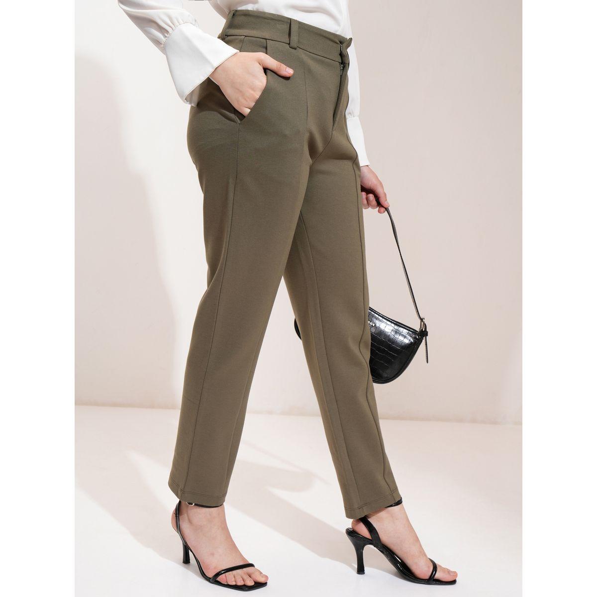 بنطال بقصة مستدقة وخصر متوسط طوكيو توكيز × ستايلي-women-clothing-bottoms-trousers-image-6