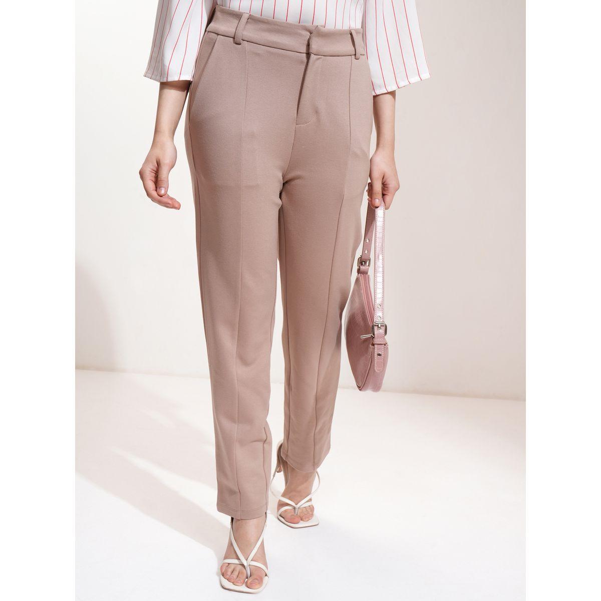 بنطال بقصة مستدقة وخصر متوسط طوكيو توكيز × ستايلي-women-clothing-bottoms-trousers-image-1