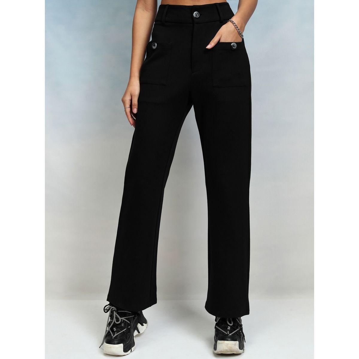 بنطال بقصة أرجل مستقيمة وخصر عالي طوكيو توكيز × ستايلي-women-clothing-bottoms-trousers-image-1