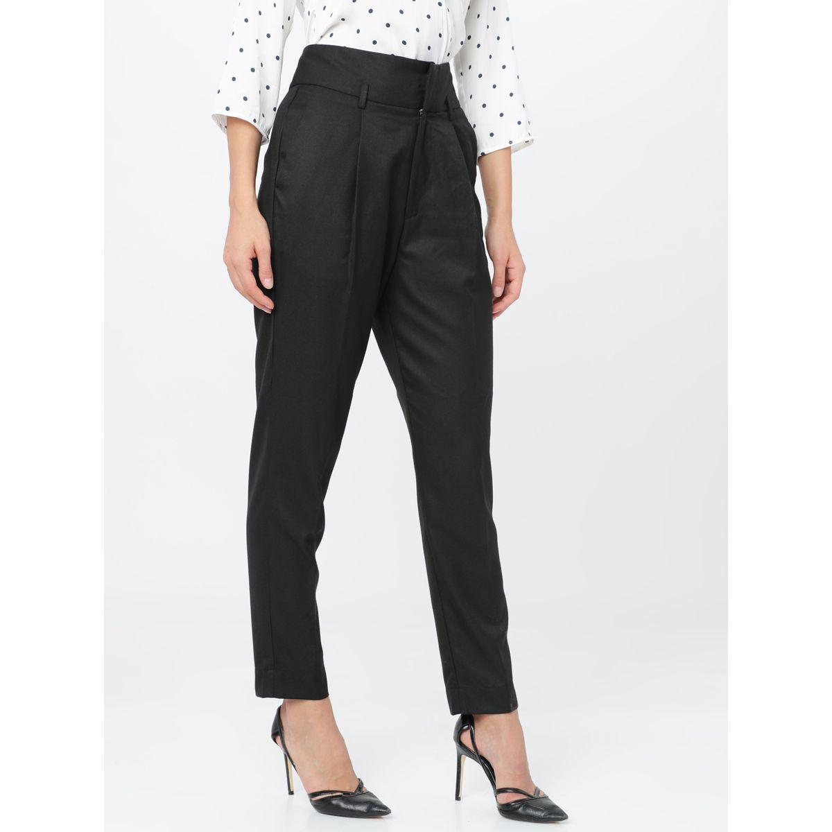 Tokyo Talkies X Styli Solid High Rise Regular Fit Trousers-women-clothing-bottoms-trousers-image-6