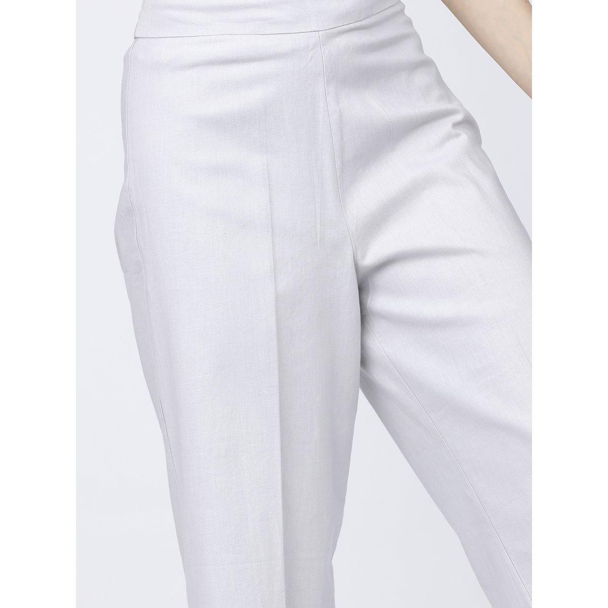 بنطال سادة بخصر عالي وحافة واسعة طوكيو توكيز × ستايلي-women-clothing-bottoms-trousers-image-4