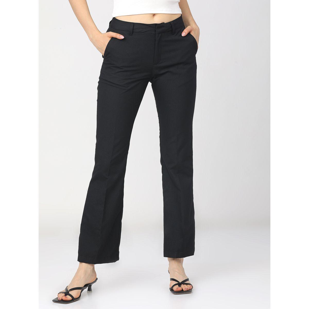بنطال بخصر متوسط وقصة أرجل مستقيمة طوكيو توكيز × ستايلي-women-clothing-bottoms-trousers-image-1