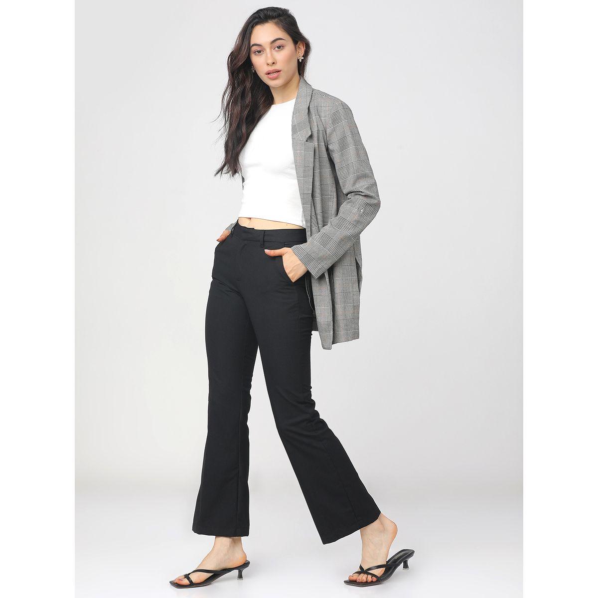 بنطال بخصر متوسط وقصة أرجل مستقيمة طوكيو توكيز × ستايلي-women-clothing-bottoms-trousers-image-5