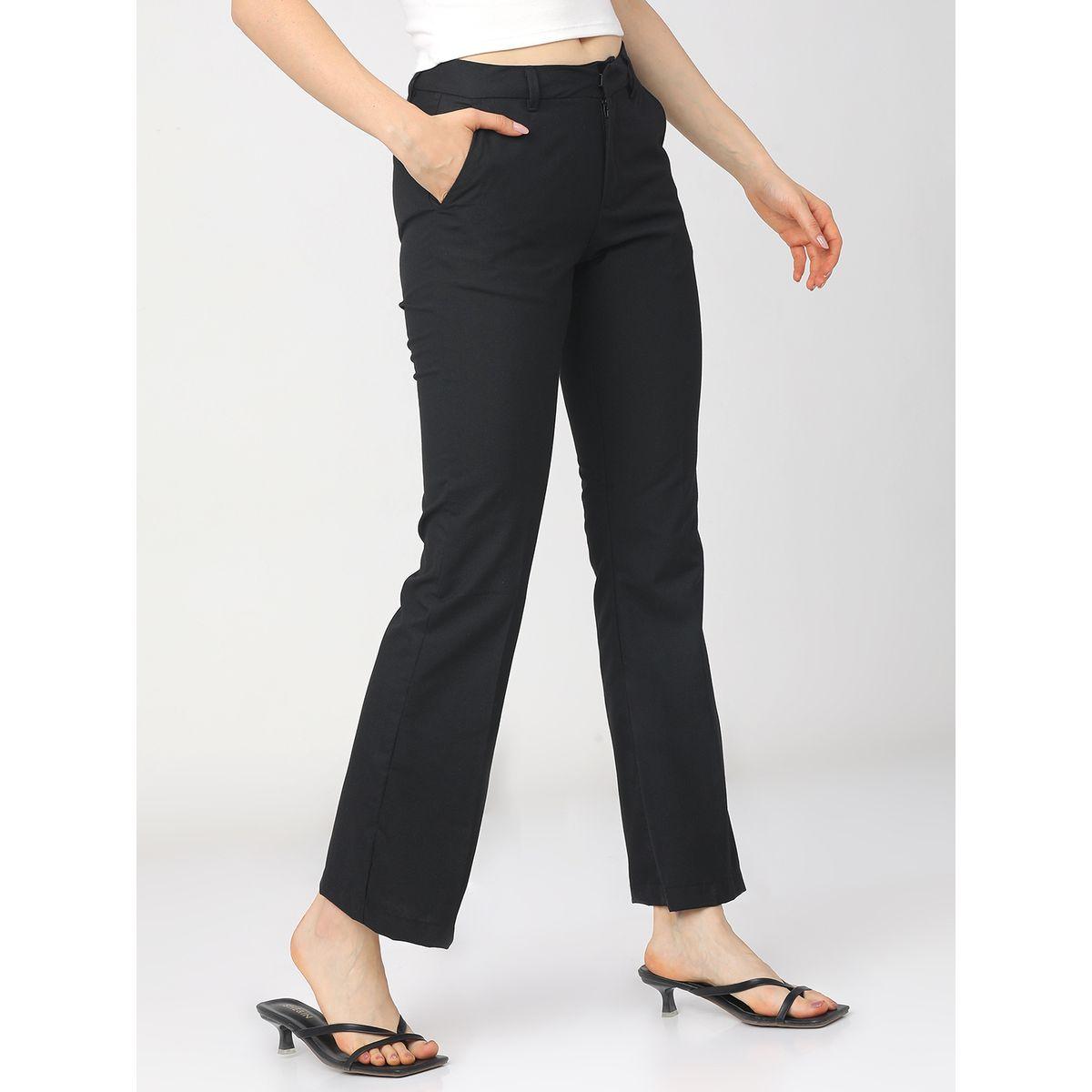 بنطال بخصر متوسط وقصة أرجل مستقيمة طوكيو توكيز × ستايلي-women-clothing-bottoms-trousers-image-6
