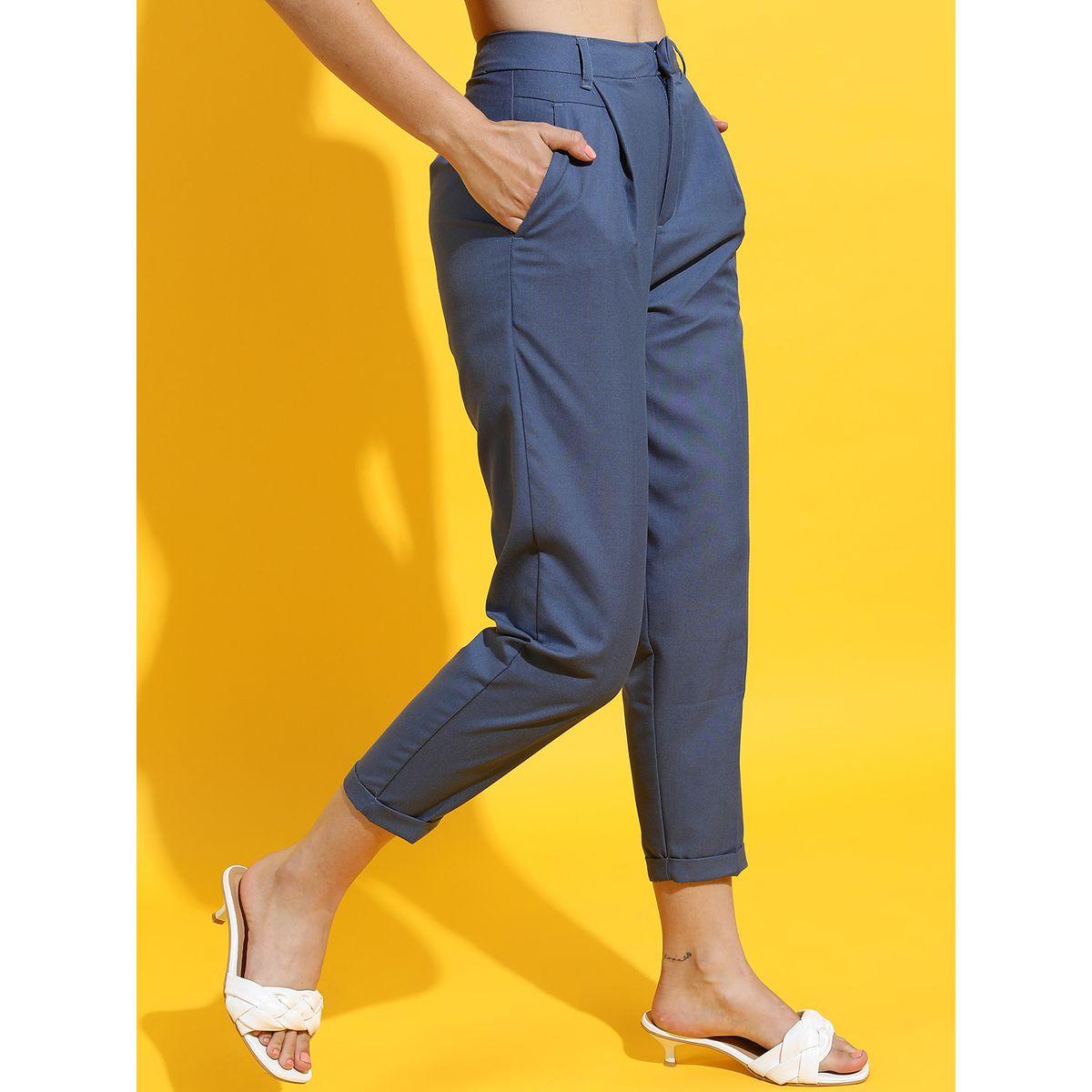 بنطال سادة بقصة مستدقة وخصر عالي طوكيو توكيز × ستايلي-women-clothing-bottoms-trousers-image-6