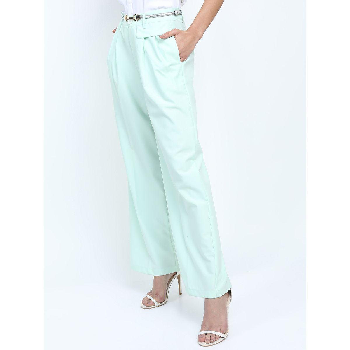 بنطال بكسرات وخصر متوسط مع فتحات حزام طوكيو توكيز × ستايلي-women-clothing-bottoms-trousers-image-5