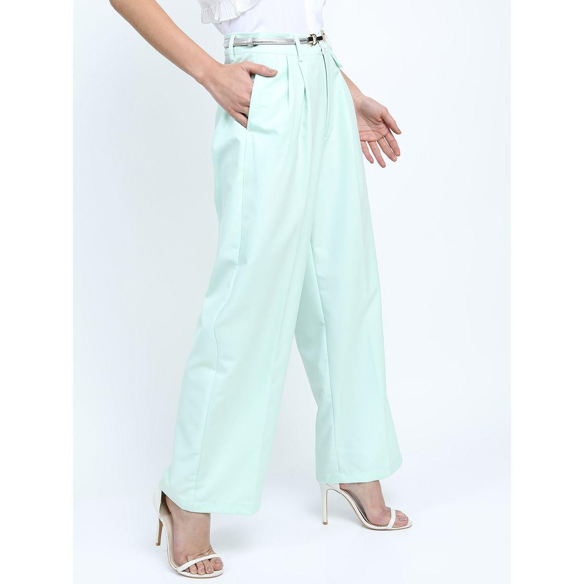 بنطال بكسرات وخصر متوسط مع فتحات حزام طوكيو توكيز × ستايلي-women-clothing-bottoms-trousers-image-6