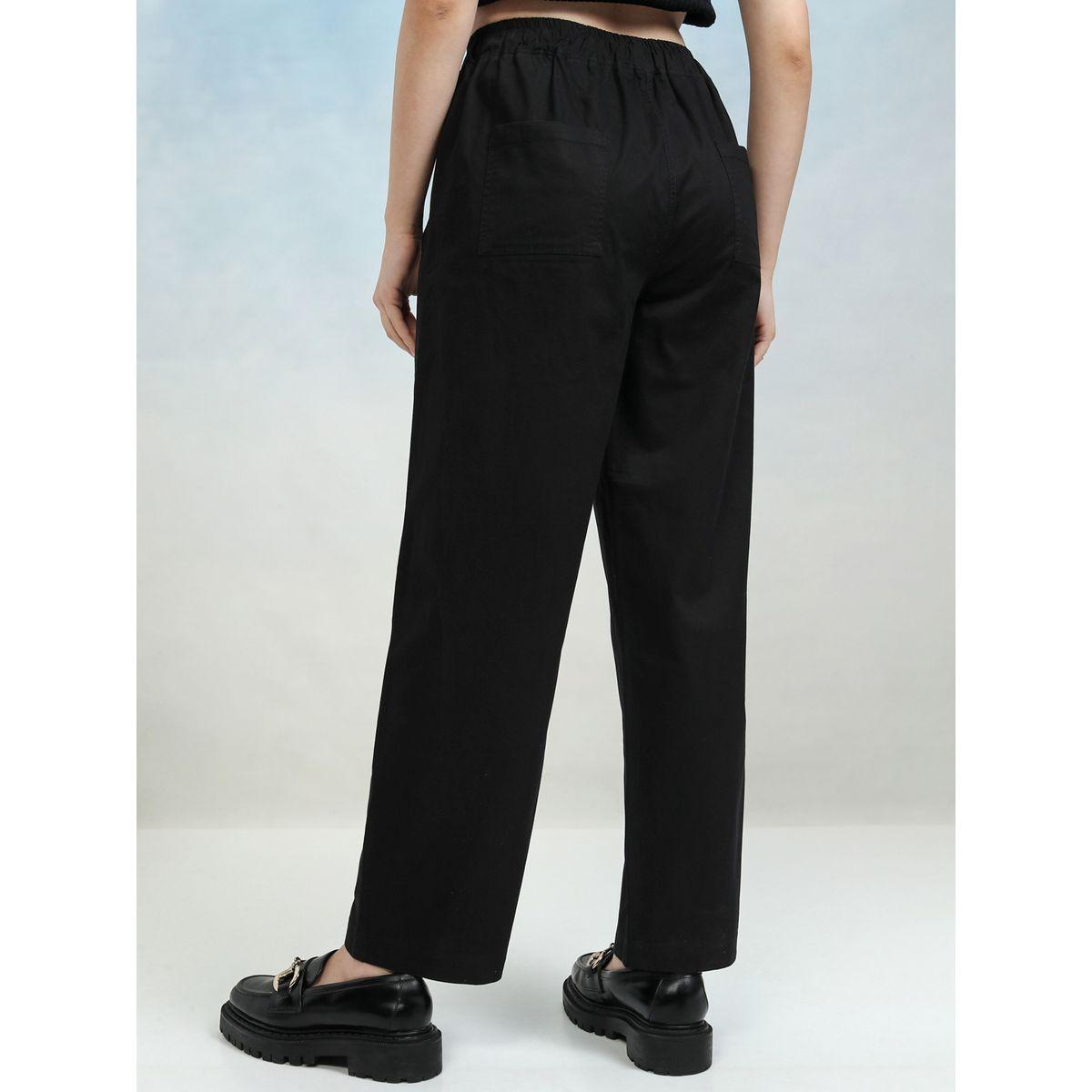 Tokyo Talkies X Styli Solid Mid Rise Regular Fit Trousers-women-clothing-bottoms-trousers-image-3