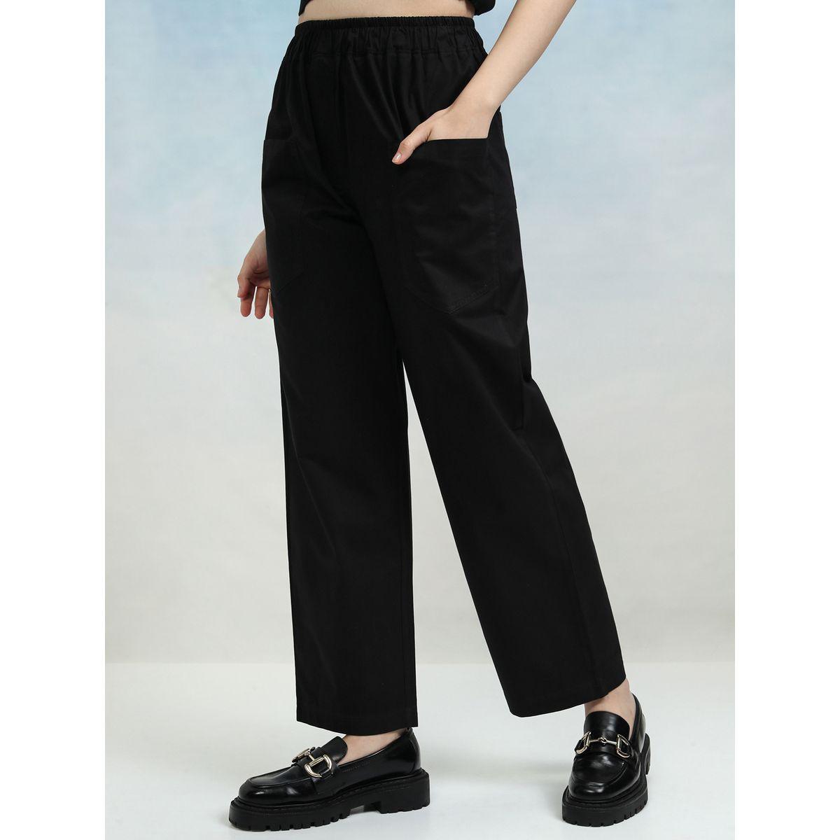 Tokyo Talkies X Styli Solid Mid Rise Regular Fit Trousers-women-clothing-bottoms-trousers-image-4