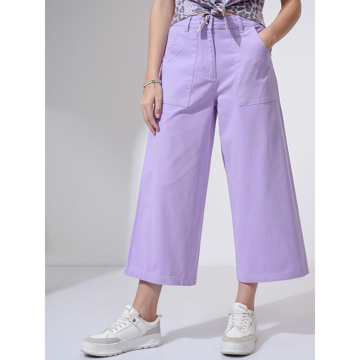 بنطال بأرجل واسعة وخصر متوسط طوكيو توكيز × ستايلي-women-clothing-bottoms-trousers-image-1