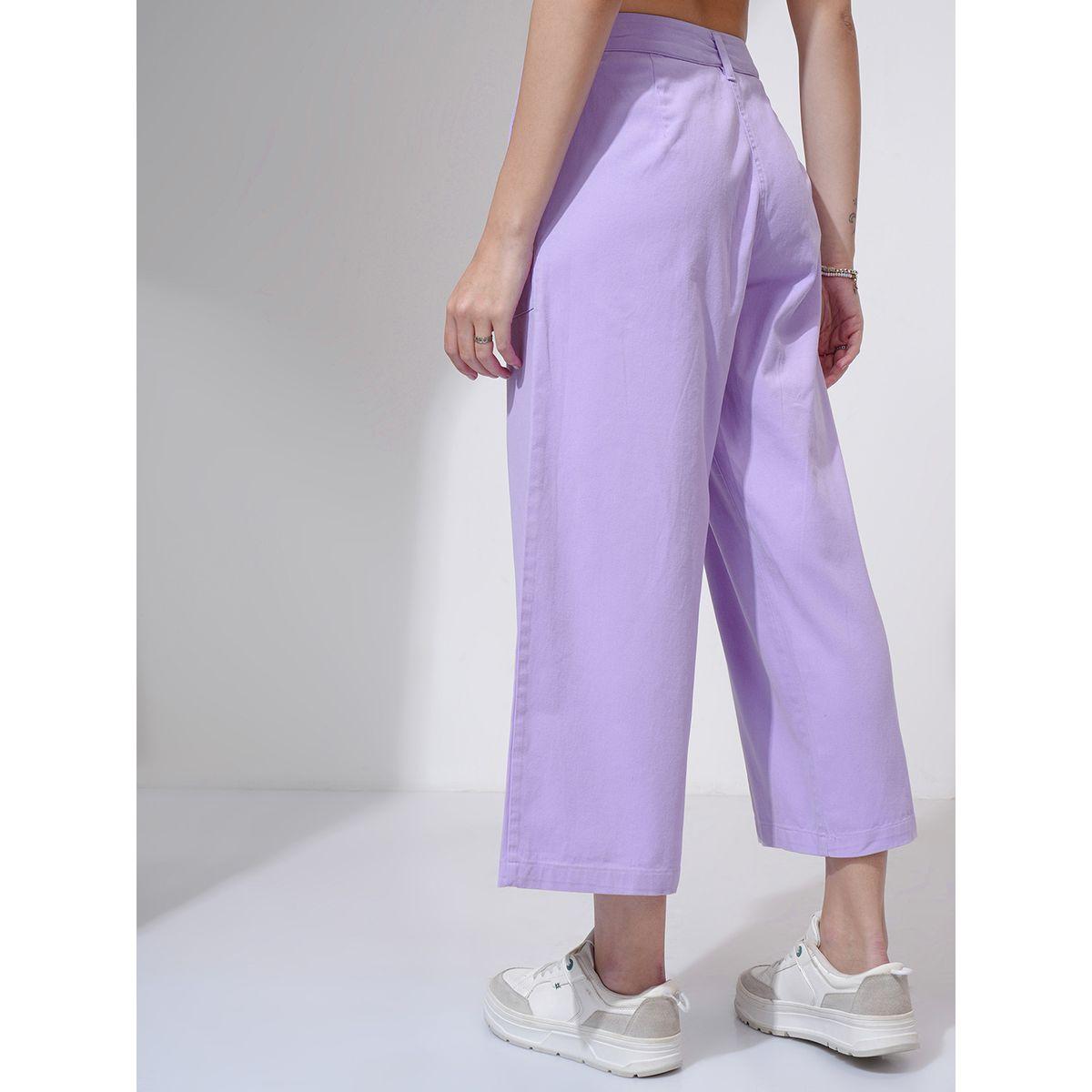 بنطال بأرجل واسعة وخصر متوسط طوكيو توكيز × ستايلي-women-clothing-bottoms-trousers-image-3